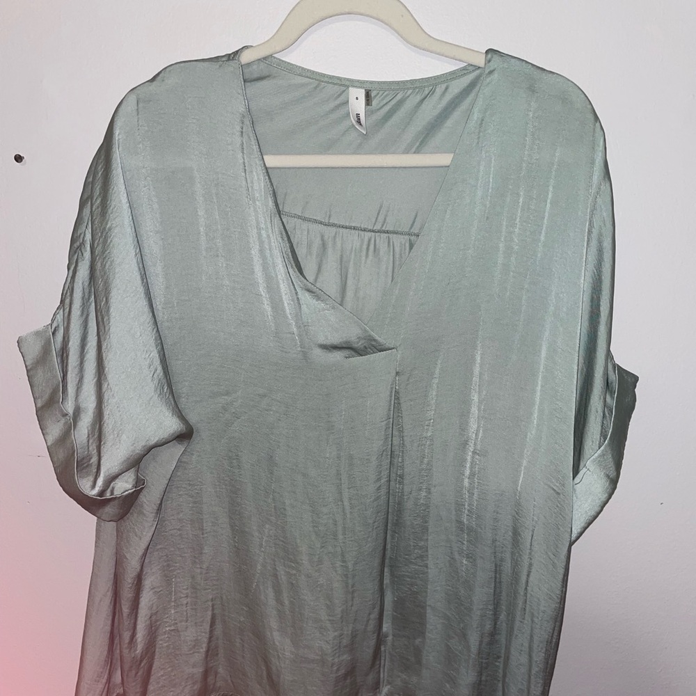 Sage Green Silk Top